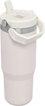 STANLEY IceFlow Flip Straw Tumbler with Handle 30 oz | Twist On Lid and Flip Up Straw | Leak Resistant Water Bottle | Insulated Stainless Steel |BPA-Free | Rose Quartz - Image 4