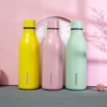 BJPKPK Insulated Water Bottles, 18 oz Stainless Steel Metal Water Bottle with Strap, BPA Free Leak Proof Jugs, Mugs, Flasks, Reusable Thermal Flasks for Sports & Travel, Macaron Green - Image 5