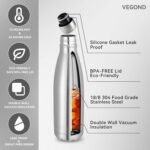 VEGOND 17oz Stainless Steel Water Bottles, Reusable Metal Sports Water Bottle Keeps Drink Hot and Cold, BPA Free Double Wall Vacuum Cola Shape Insulated Water Bottle for Camping Gym, 1 Pack - Image 3