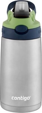 Contigo Kids Stainless Steel Water Bottle with Redesigned AUTOSPOUT Straw, 13 oz, Blueberry & Green Apple, Easy Clean, BPA Free - Image 3