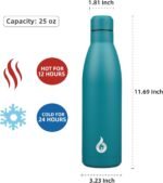 BJPKPK 25oz Insulated Stainless Steel Water Bottles Reusable Metal Travel Sports Water Bottle Keep Cold and Hot,Laguna - Image 3
