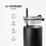 Simple Modern Travel Coffee Mug Tumbler with Flip Lid | Reusable Insulated Stainless Steel Cold Brew Iced Coffee Cup Thermos | Gifts for Women Men Him Her | Voyager Collection | 12oz | Almond Birch - Image 4