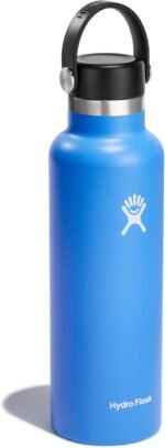 Hydro Flask Water Bottle - Insulated Stainless Steel - Non Spill, Leakproof in 21 Oz Cascade Blue - Image 3