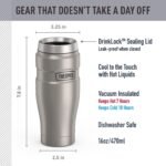 THERMOS Stainless King Vacuum-Insulated Travel Tumbler, 16 Ounce, Matte Steel - Image 3