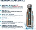 MIRA 12 oz Insulated Water Bottle - Slim Stainless Steel Cola Shape Thermo - Double Wall Hot & Cold Flask (24Hr Cold/12Hr Hot) - Black - Image 4
