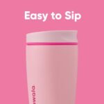 Owala SmoothSip Slider Insulated Stainless Steel Coffee Tumbler, Reusable Iced Coffee Cup, Hot Coffee Travel Mug, BPA Free 12 oz, Pink (Pucker Up) - Image 3