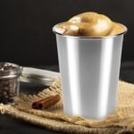 QWORK 12 Ounce Stainless Steel Pint Cups, 16 Pack 350ml 304 Steel Cup, Metal Drinking Glasses, Shatterproof Cup - Image 4