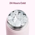 ENCOOL Insulated Water Bottle with Straw Stainless Steel Water Bottle, Leak-Proof, BPA-Free, Double Wall Vacuum Keeps Cold for 24 Hours for Sports, Travel, School (26 oz, Cotton Candy) - Image 4