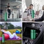 Smart Water Bottle Stainless Steel Vacuum Flask,Travel Mug with Smart LCD Touch Screen, Keep Hot Or Cold, Car Portable Travel Tea Coffee Vacuum Thermo Cup,Insulated Water Bottle (Green) - Image 5