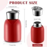Mifoci 1 Pcs 10oz Mini Water Bottles Stainless Steel Slim Insulated Thermal for Hot Cold Drink Thermal Small Vacuum Portable Water Bottle for Women Gifts Travel Camping Hiking (Red) - Image 3