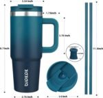 BJPKPK Tumbler With Handle And Straw 30oz Insulated Tumbler Cups With Lid Stainless Steel Travel Coffee Mug,Indigo Black - Image 4