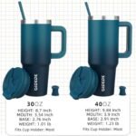 BJPKPK Tumbler With Handle And Straw 30oz Insulated Tumbler Cups With Lid Stainless Steel Travel Coffee Mug,Indigo Black - Image 5