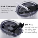 Custom Tumblers with Name,Personalized 20 Oz Coffee Tea Stainless Steel Tumber,Customized Cups with Lid and Straw,Gifts for Birthday Mothers Day for Men Women Black - Image 5