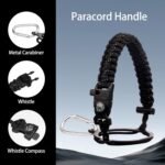 Insulated Water Bottle 64oz,Triple Wall Vacuum Stainless Steel(Dishwasher Safe),Leak Proof & Non-BPA,Flask Jug with Paracord Handle & Straw Spout Lids Sports Black - Image 5