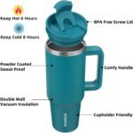 BJPKPK Insulated Tumblers With Handle And Straw 40 oz Stainless Steel Tumbler Cups With Lid,Laguna - Image 3