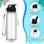 Mifoci 20 Pieces Water Bottle Bulk 17 oz Plastic Water Bottles Bulk Gym Sports Adults Reusable Large Bottles with Leak Proof Flip Top for Party Outdoor(Regular Style,Black) - Image 3