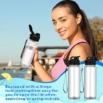 Mifoci 20 Pieces Water Bottle Bulk 17 oz Plastic Water Bottles Bulk Gym Sports Adults Reusable Large Bottles with Leak Proof Flip Top for Party Outdoor(Regular Style,Black) - Image 5