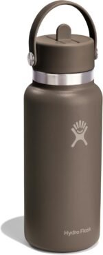 Hydro Flask Water Bottle - Insulated Stainless Steel - Wide Mouth Flex Straw Lid, Non Spill, Leakproof and Refillable in 32 Oz Sandpiper - Image 3