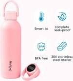 Insulated Water Bottle 25 oz with Smart Temperature Display Lid, Vacuum Stainless Steel Water Bottle for Sports and Travel (Cold for 24 Hrs), Leak-Proof (Pink) - Image 3