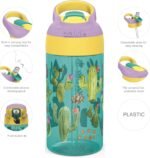 Zak Designs 16oz Riverside Desert Life Kids Water Bottle with Straw and Built in Carrying Loop Made of Durable Plastic, Leak-Proof Design for Travel, 2PK Set - Image 3