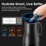 VSITOO 15oz Smart Self Cleaning Water Bottle，Insulated Water Bottle with Stainless Steel, BPA-Free, AI Self-Clean, 30-Day Battery, Magnetic Charging for Travel, Gym or Office, Black - Image 4