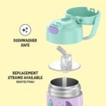 THERMOS FUNTAINER Water Bottle with Straw - 12 Ounce - Kids Stainless Steel Vacuum Insulated Water Bottle with Lid, Butterfly Frenzy - Image 4