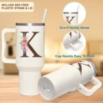 Personalized Gifts For Women - Personalized Gifts For Birthday - Monogrammed, Customized For Woman, Mom, Wife, Best Friend, Sister, Coworkers - Custom Tumbler With Handle 40oz - Image 3