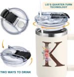 Personalized Gifts For Women - Personalized Gifts For Birthday - Monogrammed, Customized For Woman, Mom, Wife, Best Friend, Sister, Coworkers - Custom Tumbler With Handle 40oz - Image 4