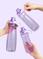 Pogo 32oz Plastic Water Bottle with Chug Lid and Carry Handle, Reusable, BPA Free, Dishwasher Safe, Perfect for Travel, School, Outdoors, and Gym, Lilac - Image 3