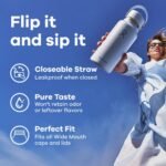 Hydro Flask Water Bottle - Insulated Stainless Steel - Wide Straw Lid, Non Spill, Leakproof in 32 Oz Black - Image 5