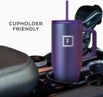 IRON °FLASK Co-Pilot Insulated Mug w/Straw & Flip Cap Lids - Cup Holder Bottle for Hot, Cold Drink - Leak-Proof - Water, Coffee Portable Travel Mug - Aurora, 32 Oz - Image 4