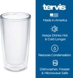 Tervis Crystal Clear Tabletop Made in USA Double Walled Insulated Tumbler Travel Cup Keeps Drinks Cold & Hot, 16oz - 4pk, Classic - Image 4
