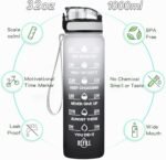Enerbone Water Bottle, Leakproof BPA & Toxic Free, Motivational Water Bottle with Times to Drink and Straw, Fitness Sports Water Bottle with Strap for Office, Gym, Outdoor Sports - Image 3
