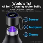 VSITOO 33oz Smart Self Cleaning Water Bottle，Insulated Water Bottle with Stainless Steel, BPA-Free, AI Self-Clean, 30-Day Battery, Magnetic Charging for Travel, Gym or Office, Black - Image 3