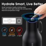 VSITOO 33oz Smart Self Cleaning Water Bottle，Insulated Water Bottle with Stainless Steel, BPA-Free, AI Self-Clean, 30-Day Battery, Magnetic Charging for Travel, Gym or Office, Black - Image 4