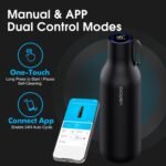 VSITOO 33oz Smart Self Cleaning Water Bottle，Insulated Water Bottle with Stainless Steel, BPA-Free, AI Self-Clean, 30-Day Battery, Magnetic Charging for Travel, Gym or Office, Black - Image 5