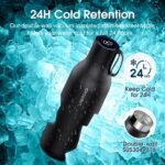 VSITOO 33oz Smart Self Cleaning Water Bottle，Insulated Water Bottle with Stainless Steel, BPA-Free, AI Self-Clean, 30-Day Battery, Magnetic Charging for Travel, Gym or Office, Black - Image 7
