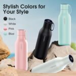 VSITOO 33oz Smart Self Cleaning Water Bottle，Insulated Water Bottle with Stainless Steel, BPA-Free, AI Self-Clean, 30-Day Battery, Magnetic Charging for Travel, Gym or Office, Black - Image 9