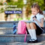 Collapsible Water Bottles for Travel, Foldable Sports Water Bottle for Kids, Reusable Water-proof Silicone Water Bottles with mountaineering Buckle for Camping Hiking Holiday - Image 4