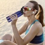 CHENGU 10 Pcs Aluminum Water Bottle Bulk: 25oz Reusable Lightweight Outdoor Sports Water Bottles Easy Carry Leak Proof for Travel Gym Camping Hiking Fishing, Snap Lid (Blue) - Image 4