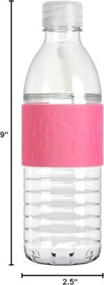 Copco Hydra 16.9 oz Water Bottle with Leak-Proof Lid - Tritan Reusable with Textured Grip Sleeve - BPA-Free, Shatter-Resistant, Dishwasher Safe for Travel, Gym, Work, Outdoors (Pink) - Image 3
