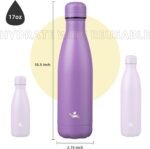 Insulated Water Bottles,17 oz Double Wall Stainless Steel Vacumm Metal Flask for Sports Travel,Lavender - Image 4