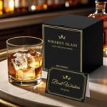 Mens Valentines Day Gifts for Him, Personalized Engraved A-Z 10.6 oz Rocks Whiskey Glass for Men, Unique Fathers Day Birthday Gifts for Men Him Dad Husband Brother Son (J) - Image 4