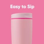 Owala SmoothSip Slider Insulated Stainless Steel Coffee Tumbler, Reusable Iced Coffee Cup, Hot Coffee Travel Mug, BPA Free 20 oz, Pink (Pucker Up) - Image 3