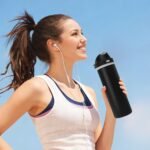 24 oz Insulated Water Bottle with Straw,Stainless Steel Leak Proof Water Bottle,2-in-1 Lid with One-Touch Flip Lid & Straw,Keep Cold All Day for School,Travel,Gym,Camping,Sports,Black - Image 3