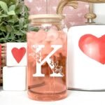 Personalized Tumbler, Monogrammed Can Glass Cups with Bamboo Lids and Straws, Customized Gifts for Women, Cute Design Initial Iced Coffee glasses, Custom Letter Mug, Birthday Bridesmaid, M - Image 6