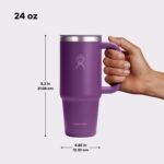 Hydro Flask Coffee Travel Tumbler Mug – Insulated Stainless Steel, Leak Proof Hot & Iced Coffee Cup 24 Oz Agave Green - Image 5