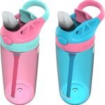 Contigo Aubrey Kids Water Bottle, 2-Pack, 20oz, Azalea/Jade & Blue Raspberry.Azalea, Spill-Proof Lid, Dishwasher Safe, BPA Free - Image 3