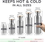 Bambaw Insulated Water Bottle 24oz | Stainless Steel Water Bottle | Insulated Water Bottles | Travel Water Bottle | Metal Water Bottle | Large Water Bottle | Reusable Water Bottle 750 ml - Image 6