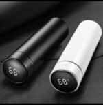 Smart stainless steel water bottle, 500ML at the best price, led temperature reader, double wall, modern, sandy, excellent steel quality (BLACK) - Image 4